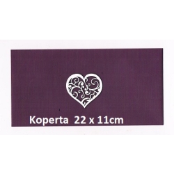 BEERMATA #1,5mm Serce ażurowe 5x5cm  tekturka , scrap,  birmata